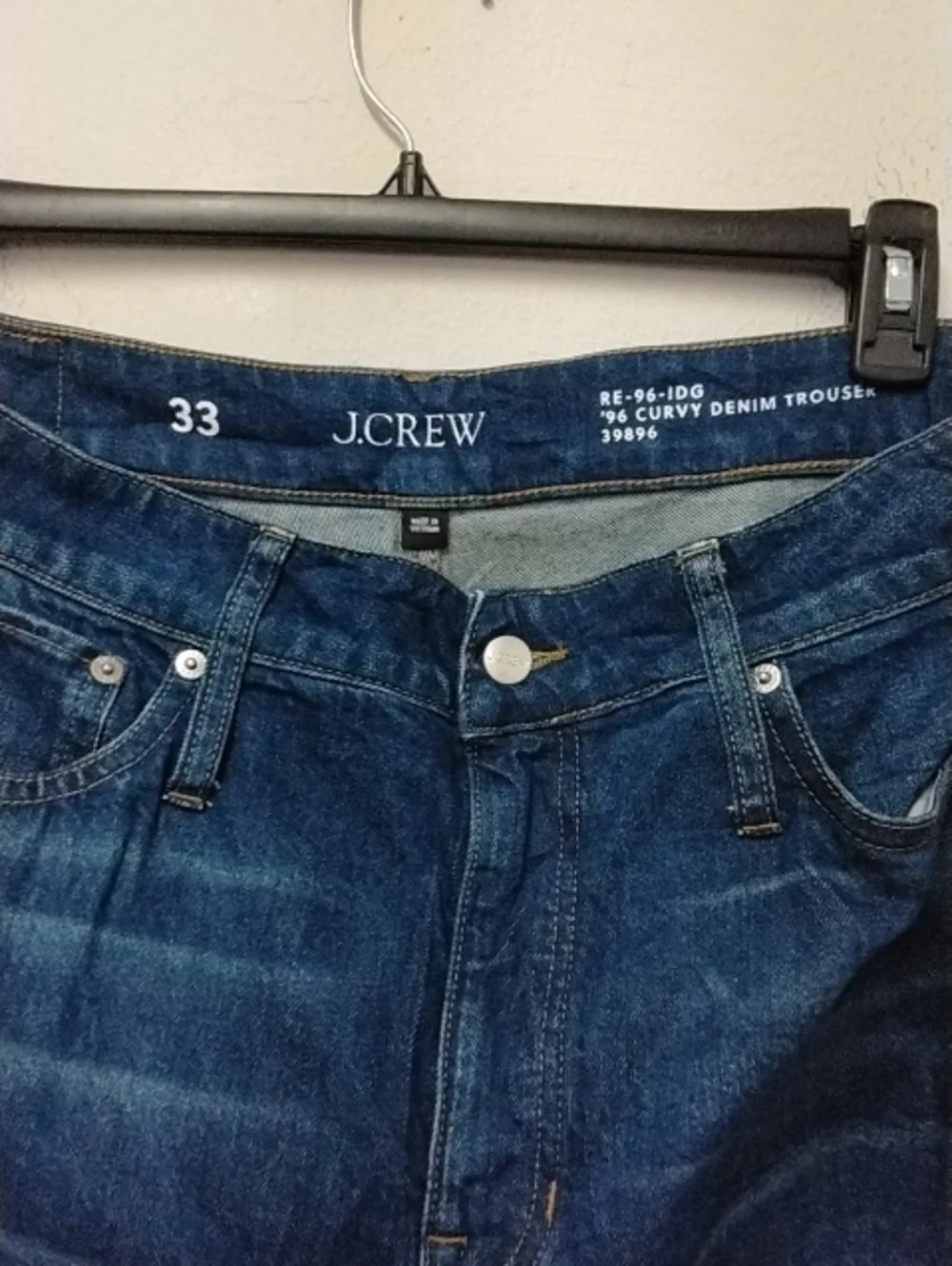 J. Crew Dark Indigo Straight-Leg Jeans